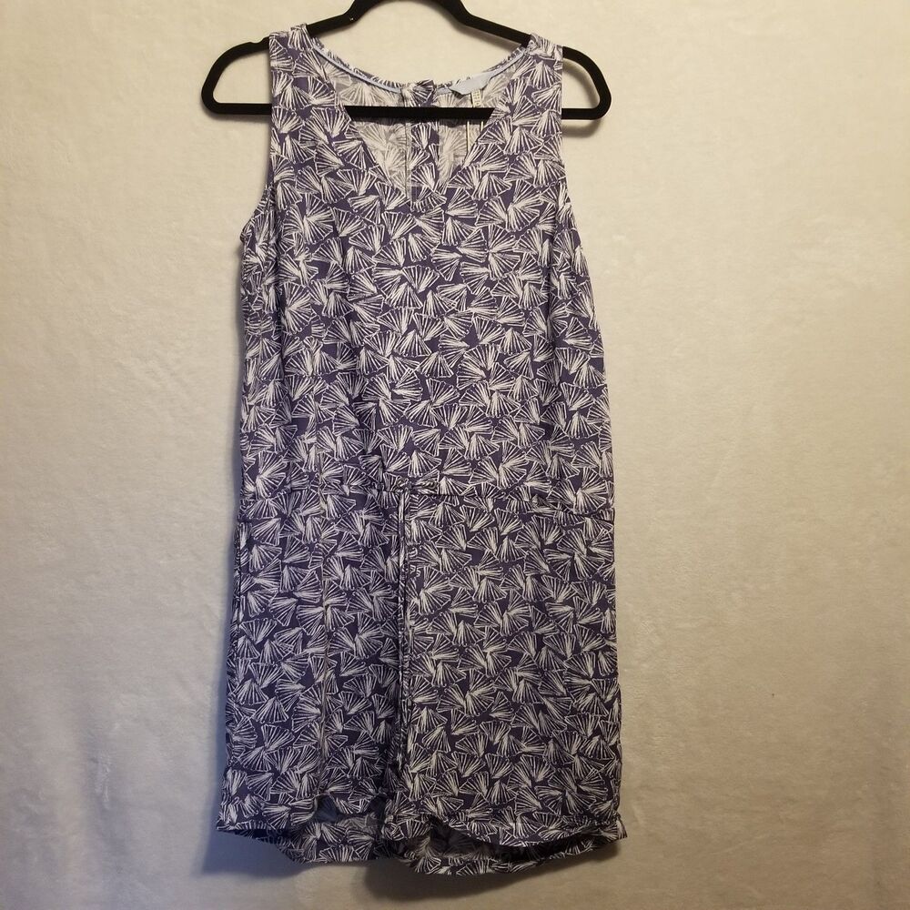 Joules 4 Romper Celeste Linen Blend Drawstring Waist Coastal Cruise Nautical